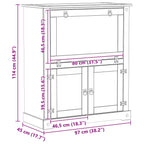 Armario para Vinos 97 x 45 x 114 cm Madera de pino macizo