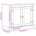 Mueble de lavabo 73 x 33 x 60 cm Madera de pino macizo