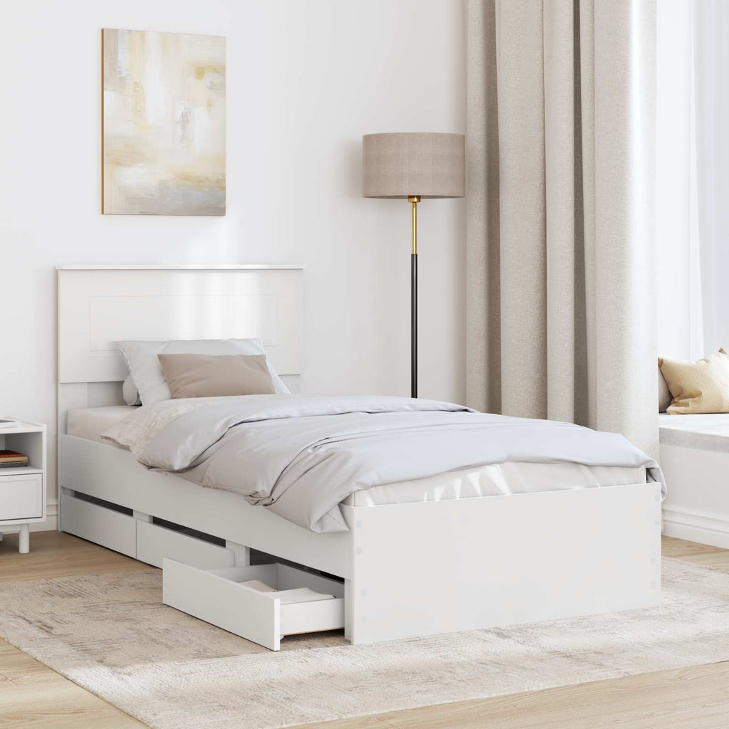 Estructura de cama con cajón 100 x 200 cm Madera Ingenieril