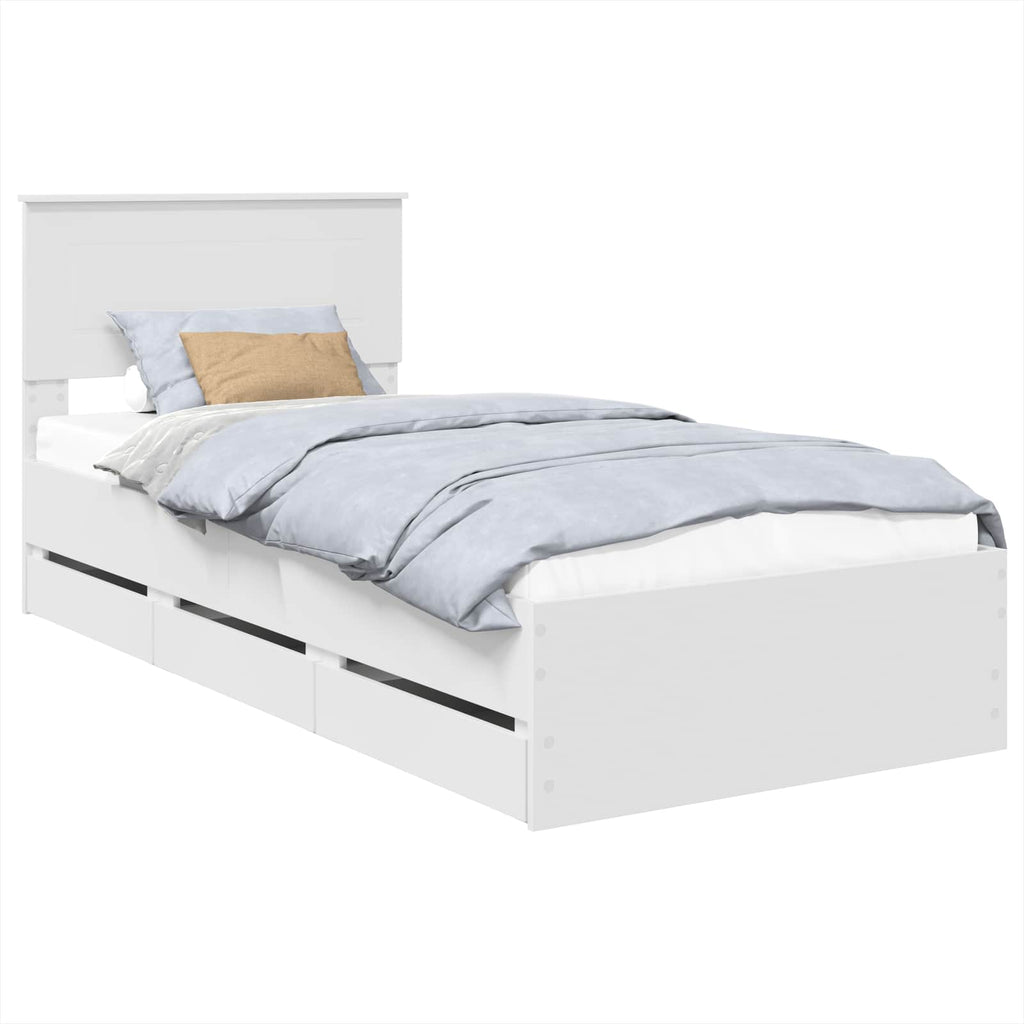 Estructura de cama con cajón 100 x 200 cm Madera Ingenieril