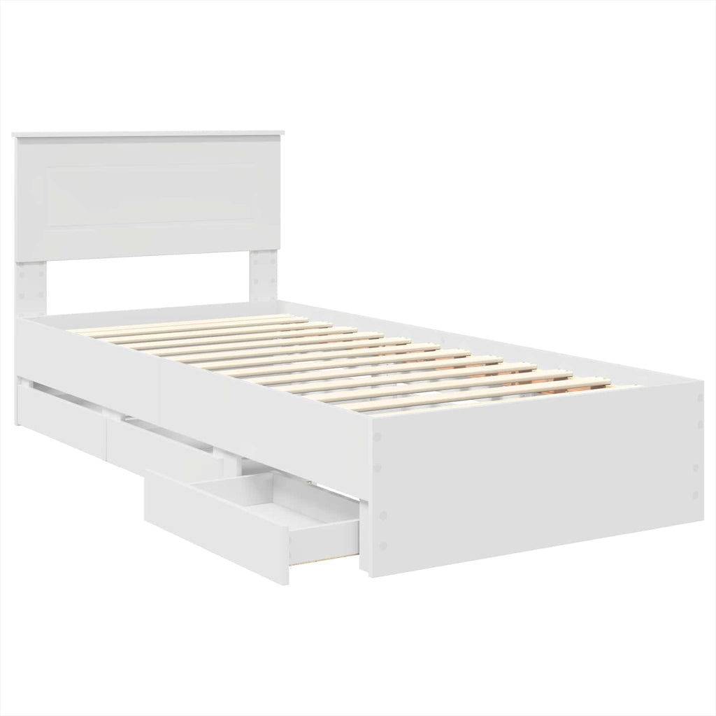 Estructura de cama con cajón 100 x 200 cm Madera Ingenieril