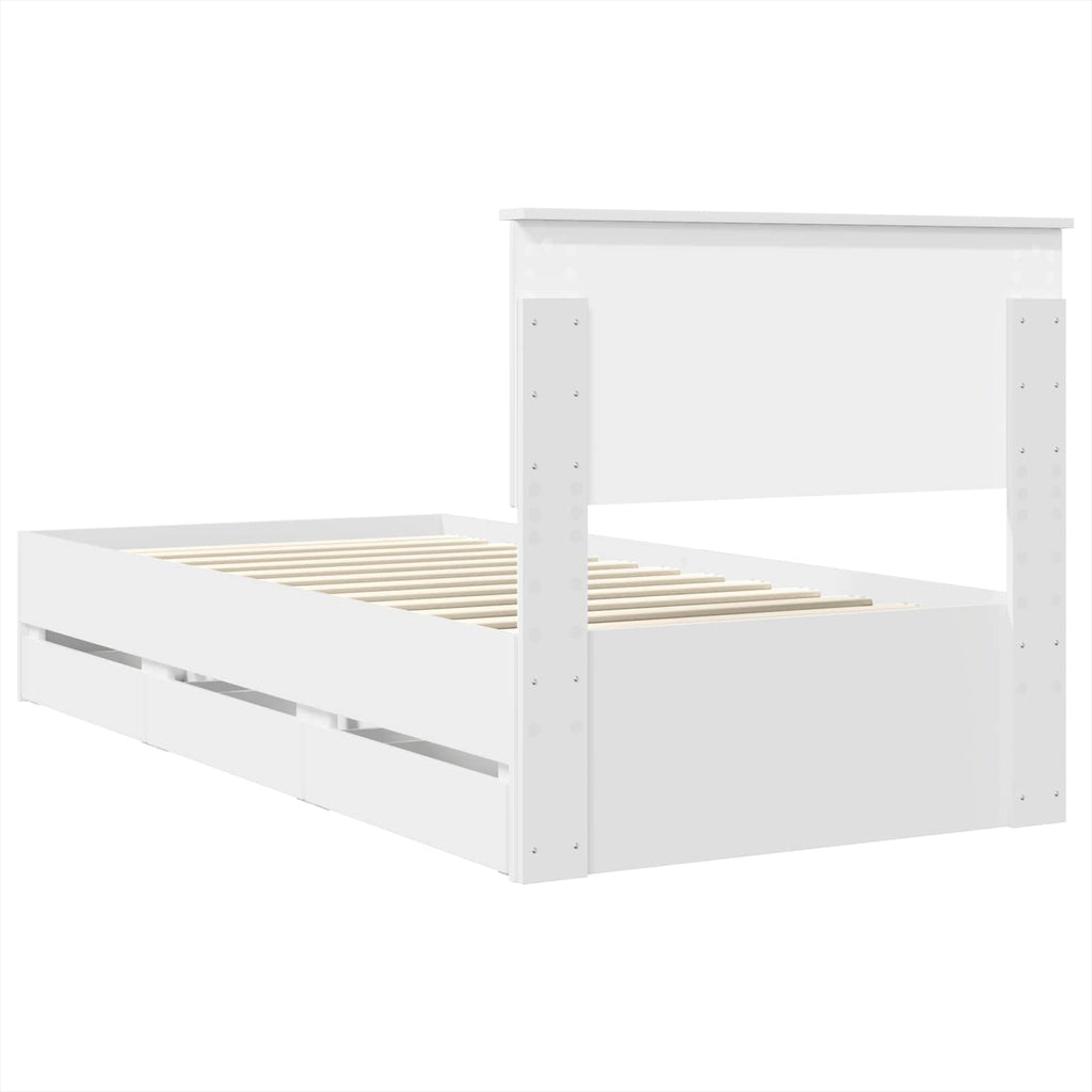 Estructura de cama con cajón 100 x 200 cm Madera Ingenieril