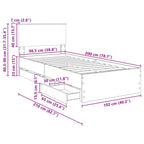 Estructura de cama con cajón 100 x 200 cm Madera Ingenieril