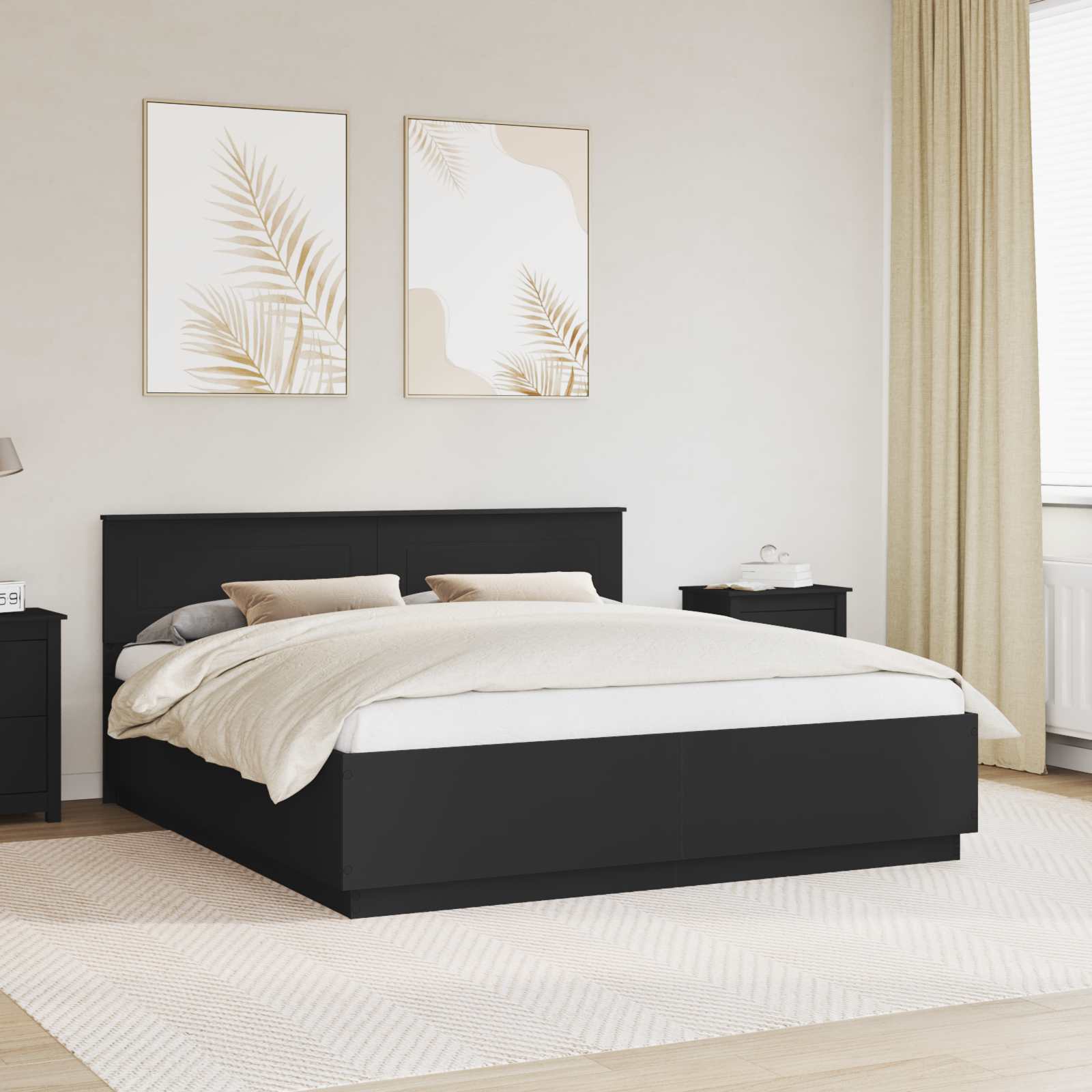 Estrutura de Cama 100 x 200 cm Madeira Composta