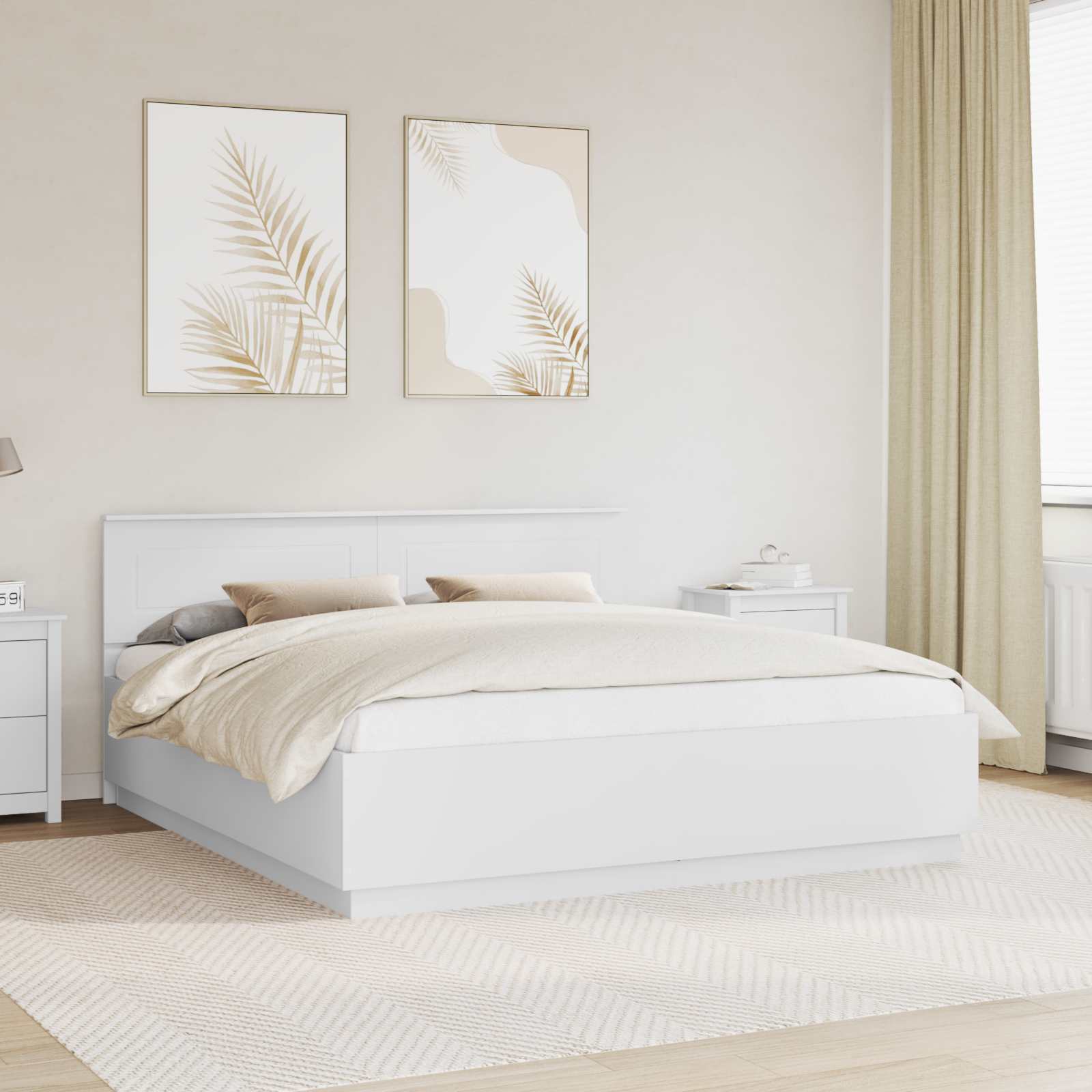 Estrutura de Cama 100 x 200 cm Madeira Composta
