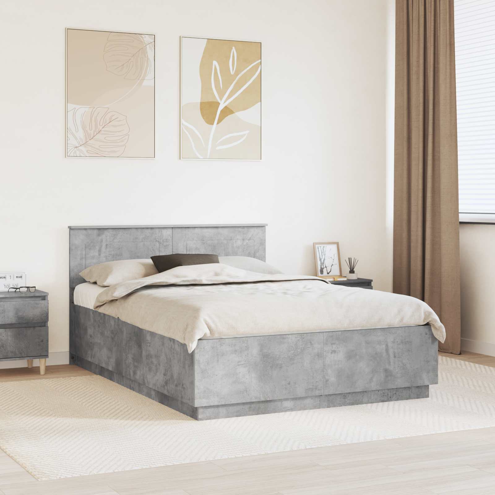 Estrutura de Cama 100 x 200 cm Madeira Composta