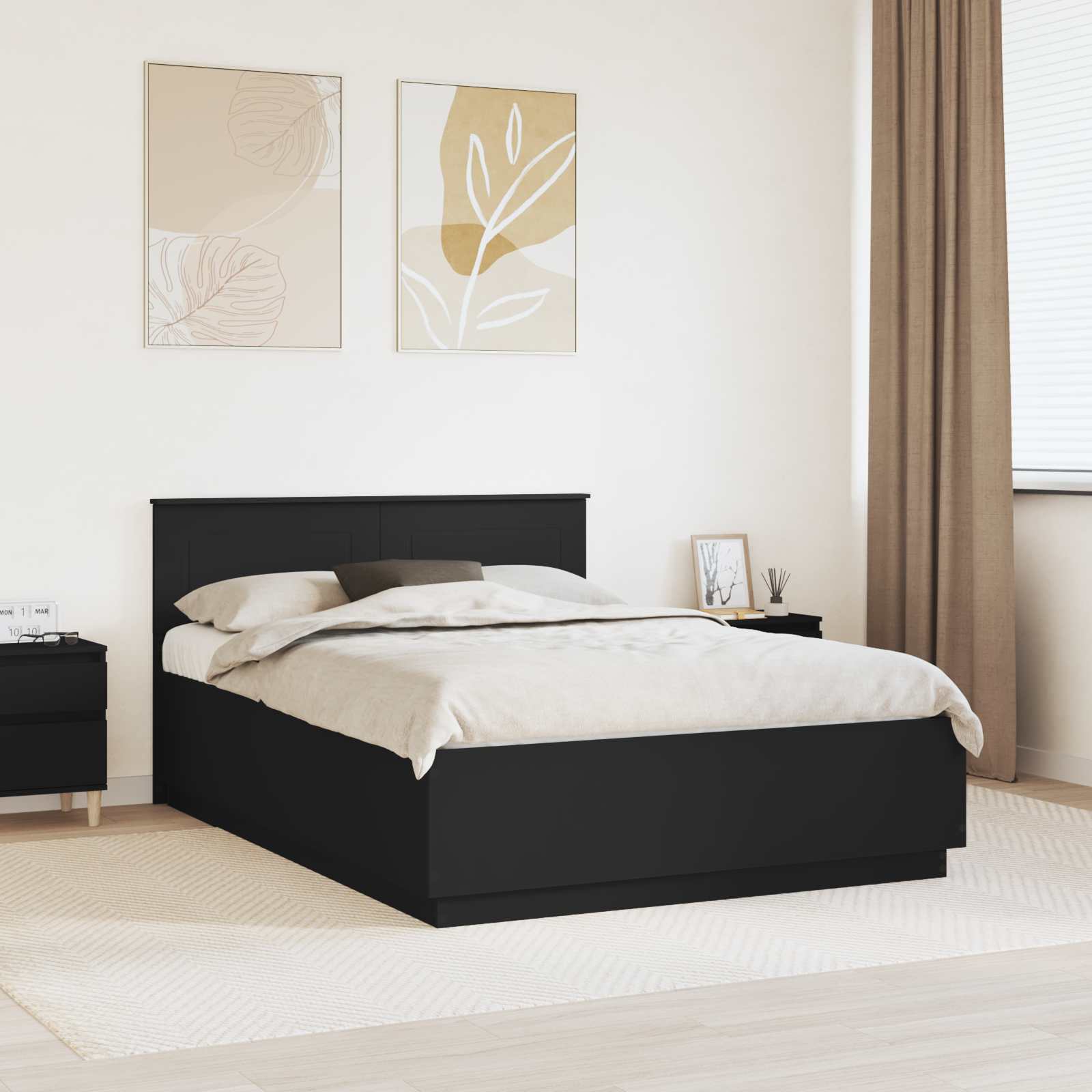 Estrutura de Cama 100 x 200 cm Madeira Composta
