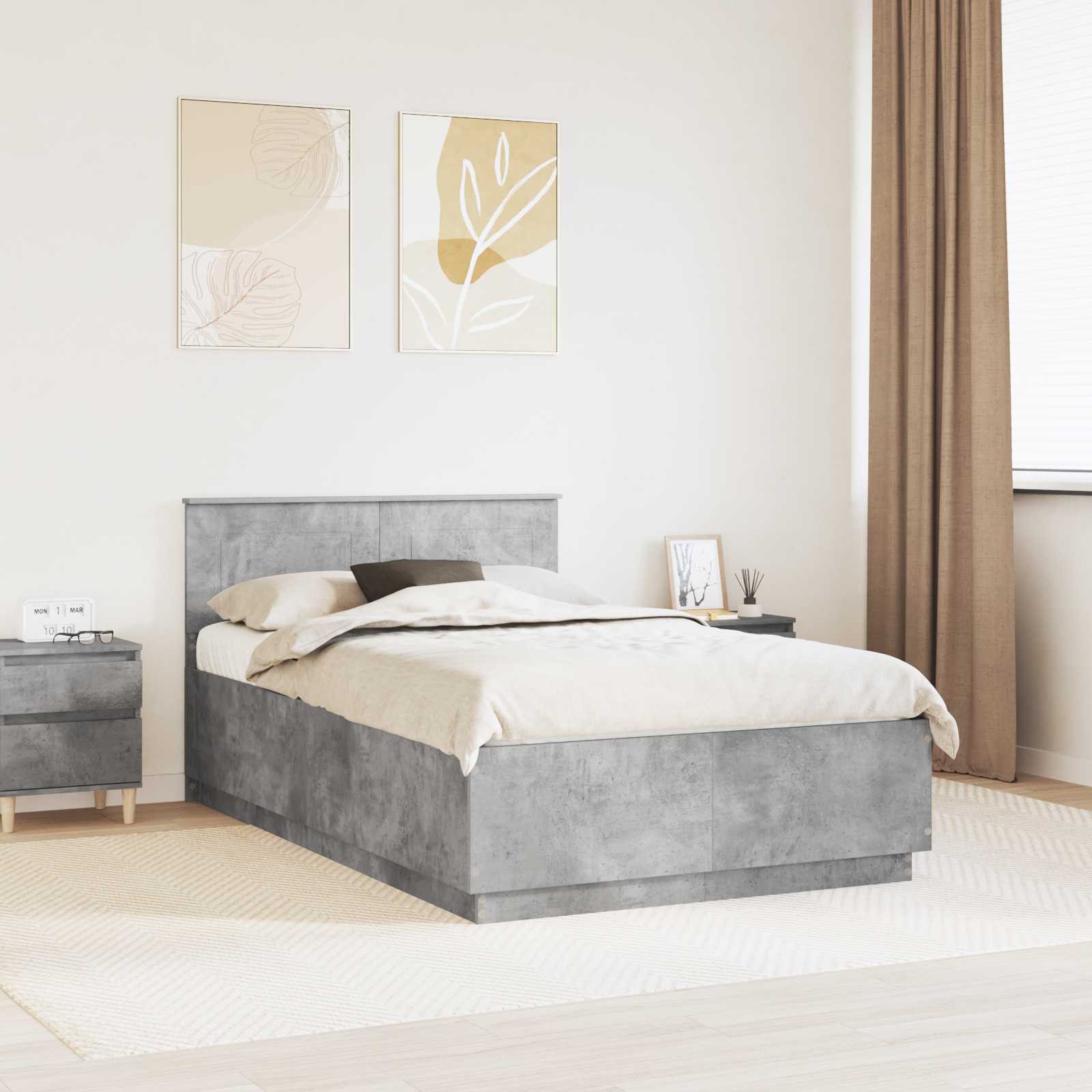 Estrutura de Cama 100 x 200 cm Madeira Composta