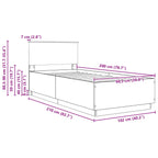 Estructura de cama 100 x 200 cm Madera de Ingeniería