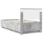 Estructura de cama con cabecera Gris Concreto 100 x 200 cm