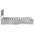 Estructura de cama con cabecera Gris Concreto 100 x 200 cm