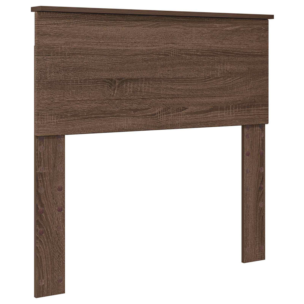 Estructura de cama con cajón Roble Marrón y Plata 100 x 200 cm