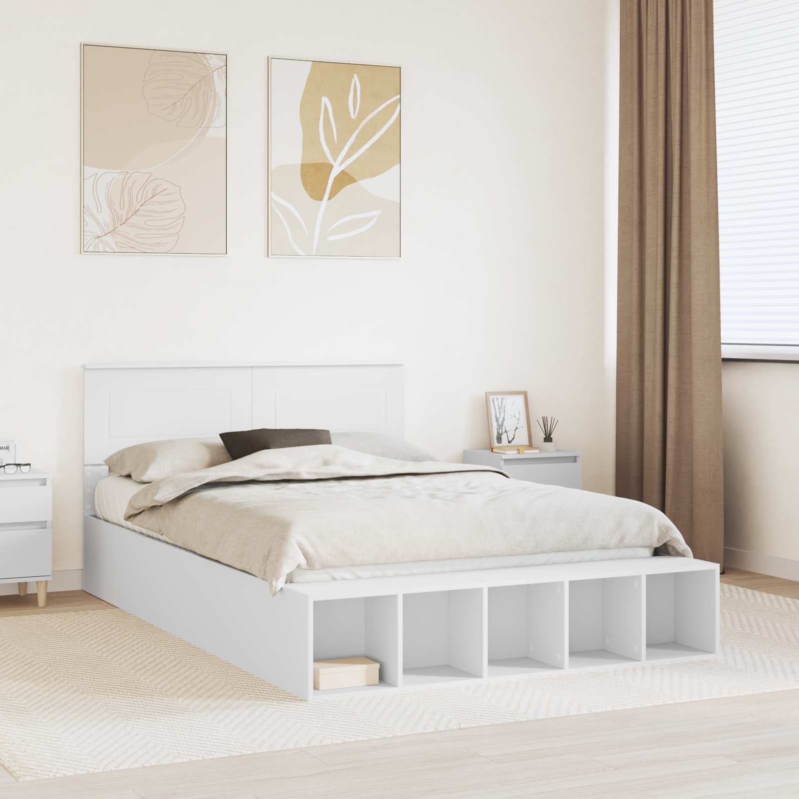 Manual bed frame 100 x 200 cm Plywood