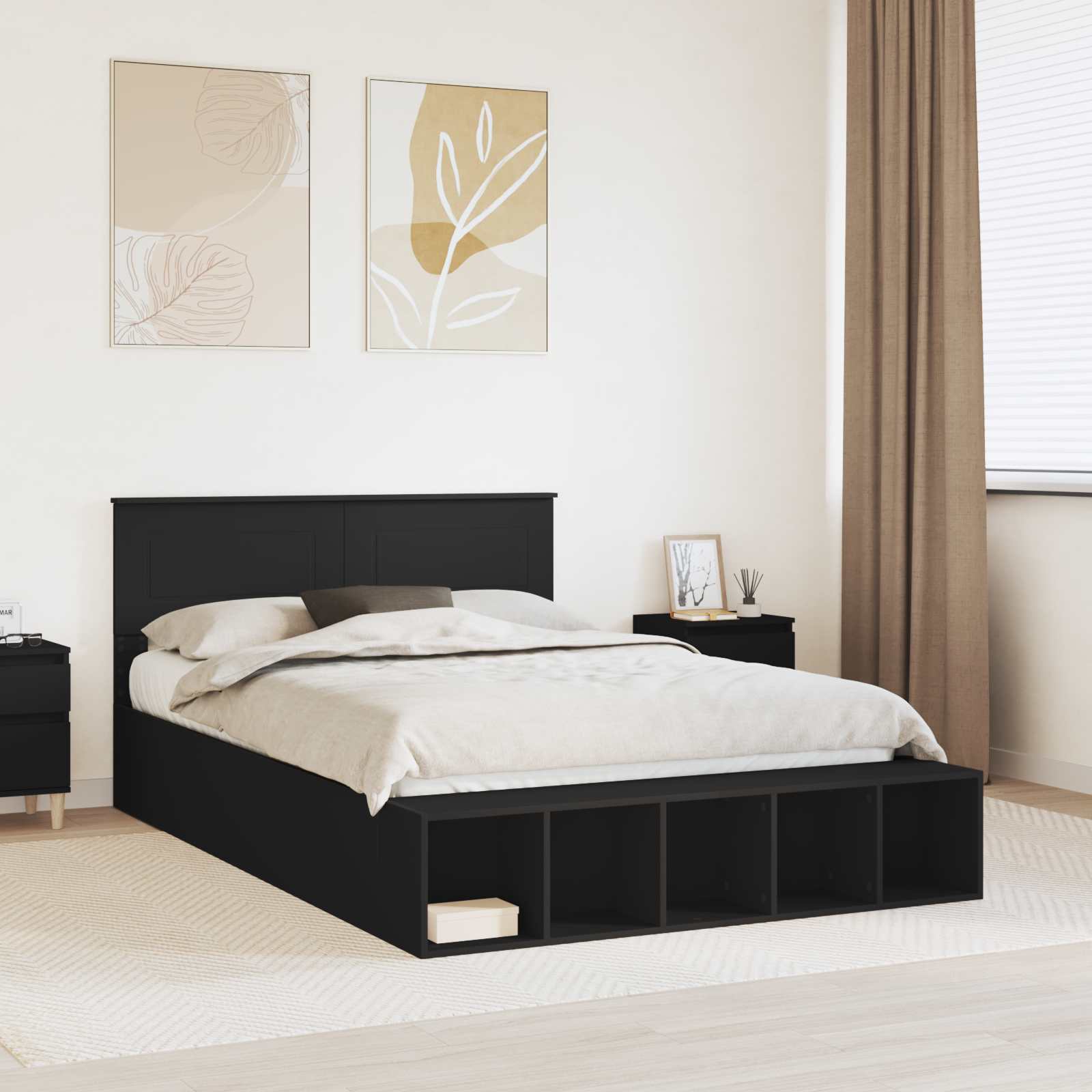 Manual bed frame 100 x 200 cm Plywood