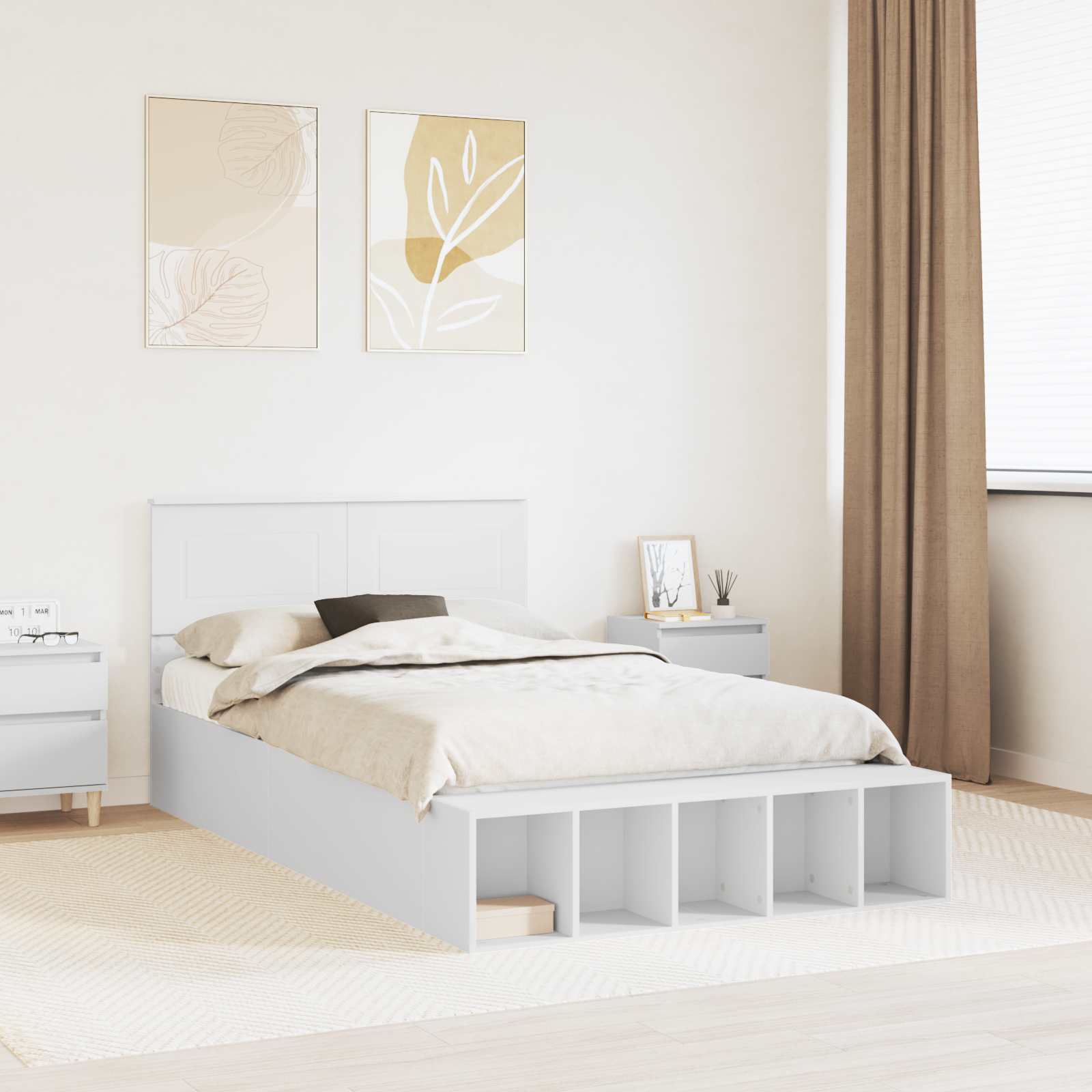 Manual bed frame 100 x 200 cm Plywood