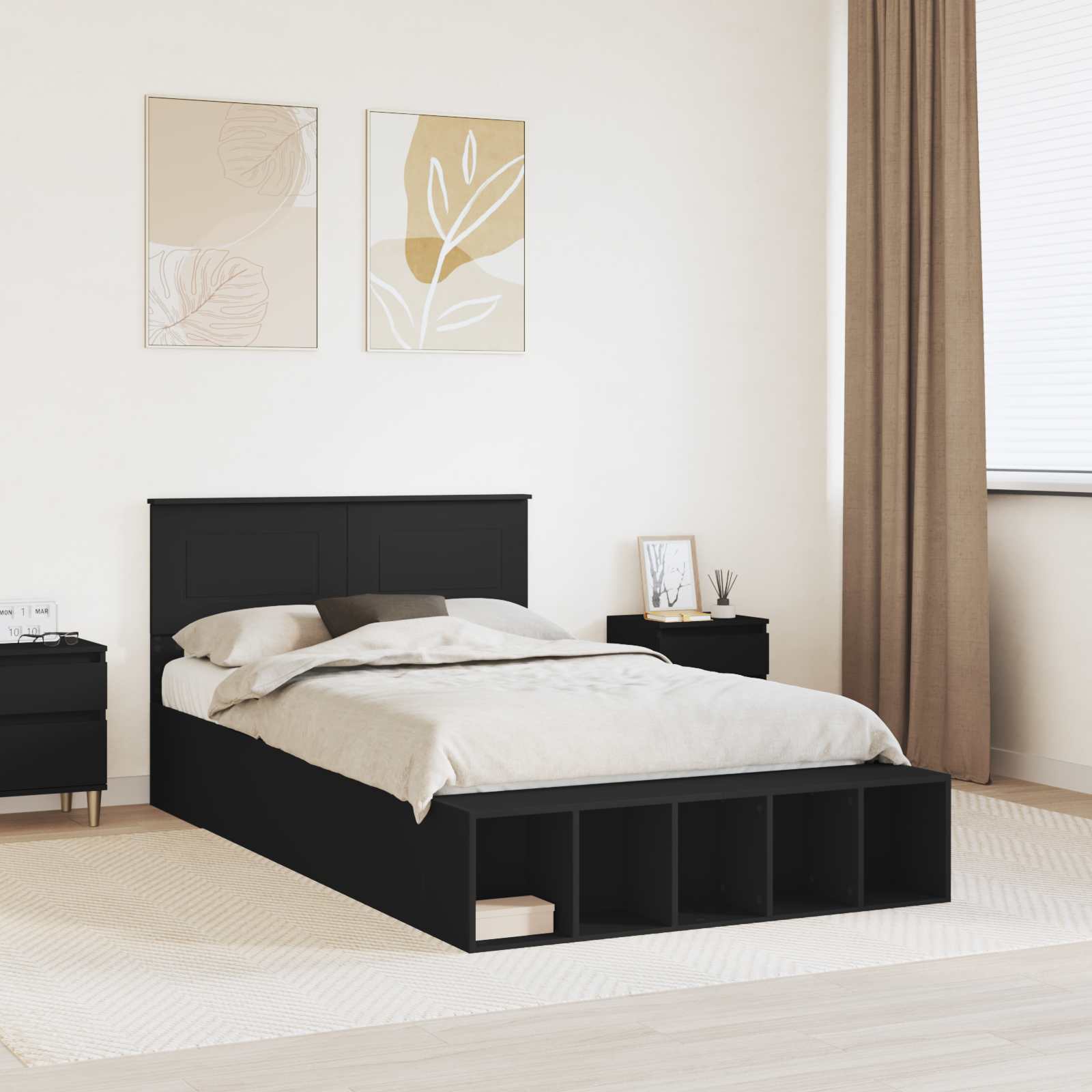 Manual bed frame 100 x 200 cm Plywood