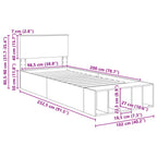 Estructura de cama Manual 100 x 200 cm Madera contrachapada