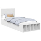 Estructura de cama con estante 75 x 190 cm Madera contrachapada