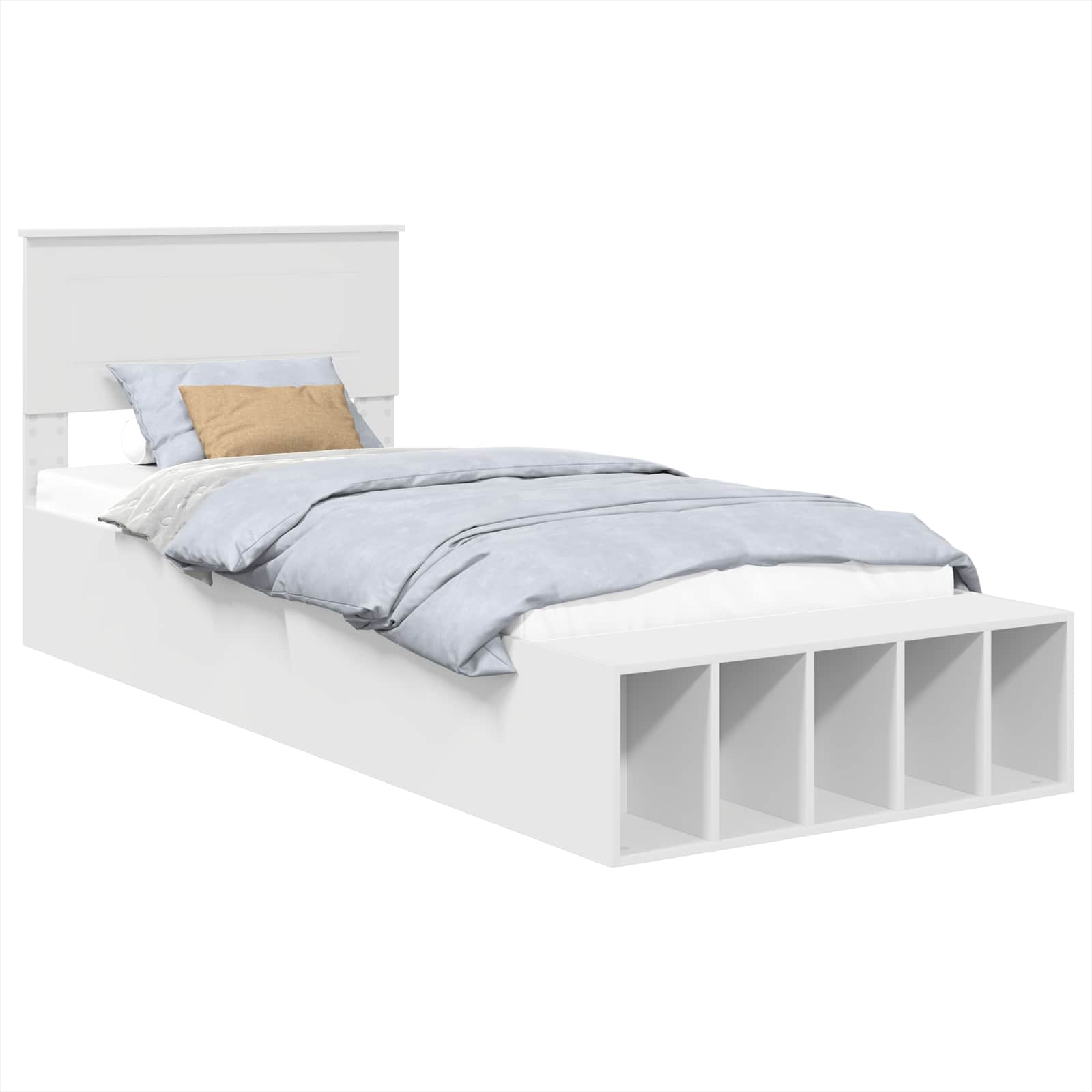 Estructura de cama con estante 75 x 190 cm Madera contrachapada