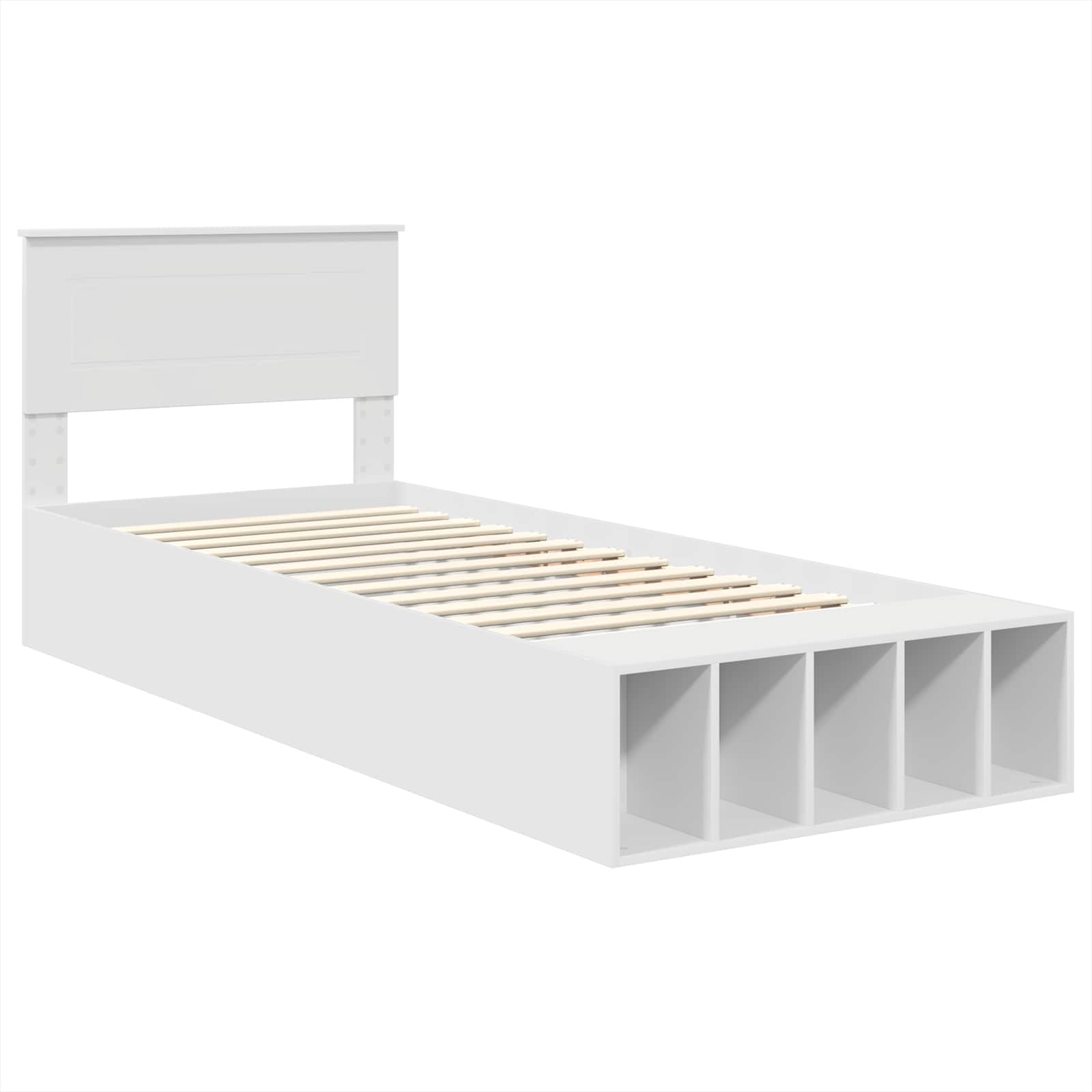 Estructura de cama con estante 75 x 190 cm Madera contrachapada