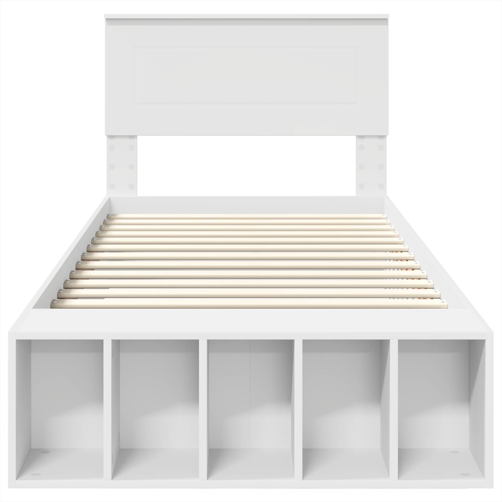 Estructura de cama con estante 75 x 190 cm Madera contrachapada