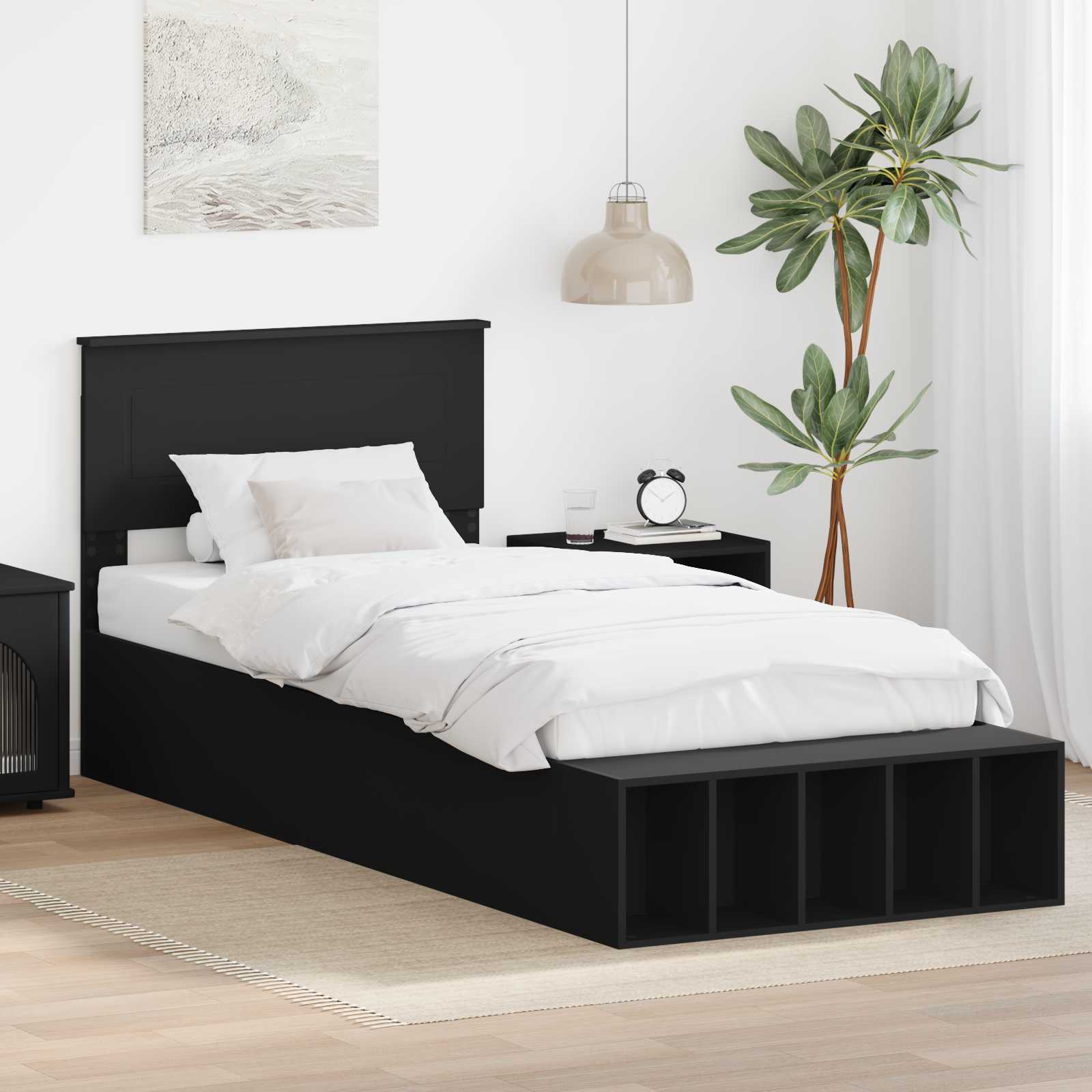 Manual bed frame 100 x 200 cm Plywood