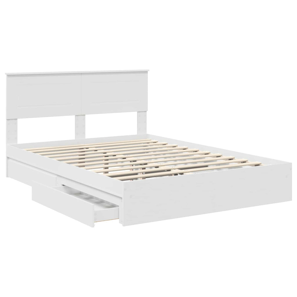 Cama con almacenamiento 140 x 190 cm Madera de ingeniería