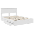 Cama con almacenamiento 140 x 190 cm Madera de ingeniería