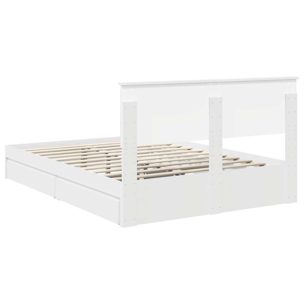 Cama con almacenamiento 140 x 190 cm Madera de ingeniería