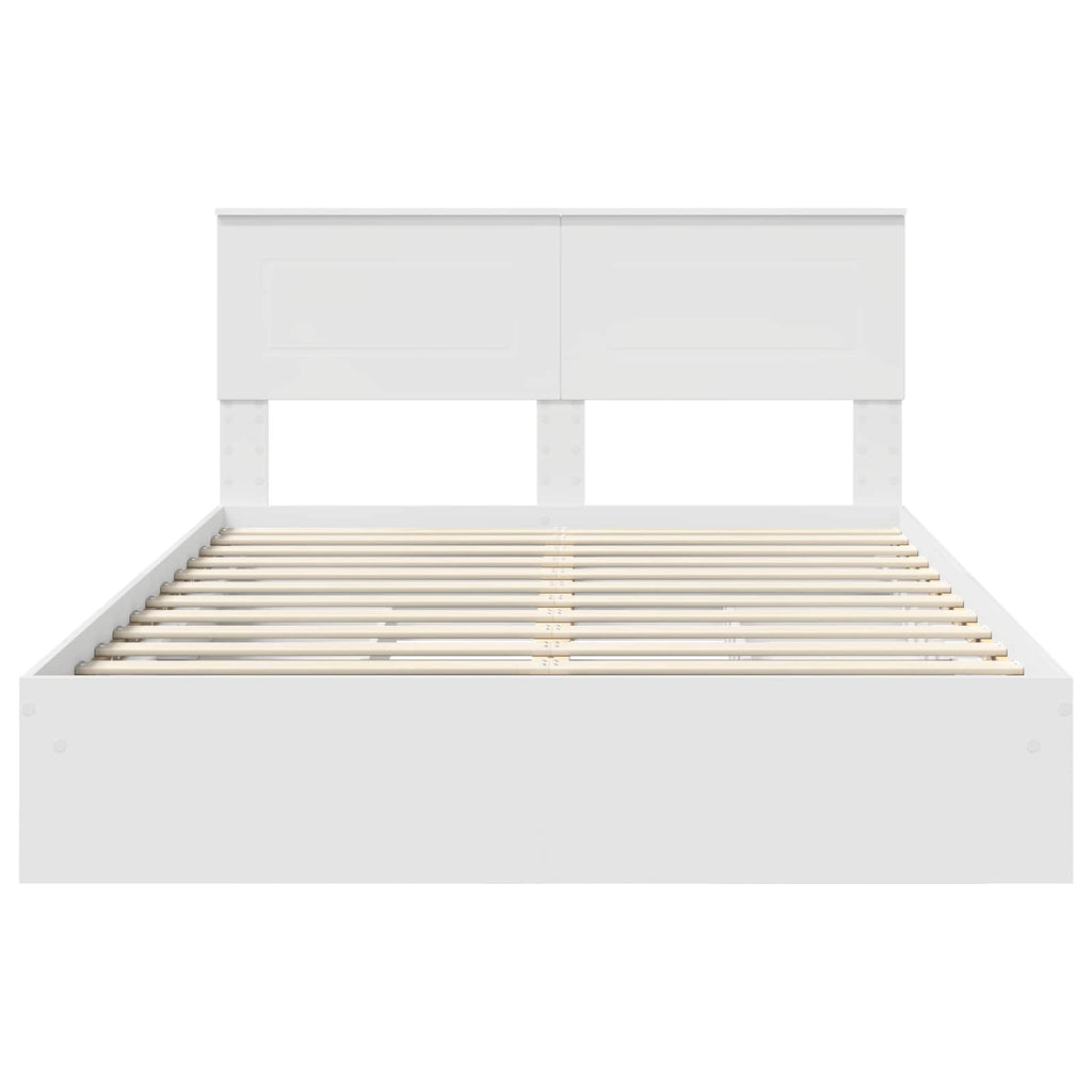 Cama con almacenamiento 140 x 190 cm Madera de ingeniería