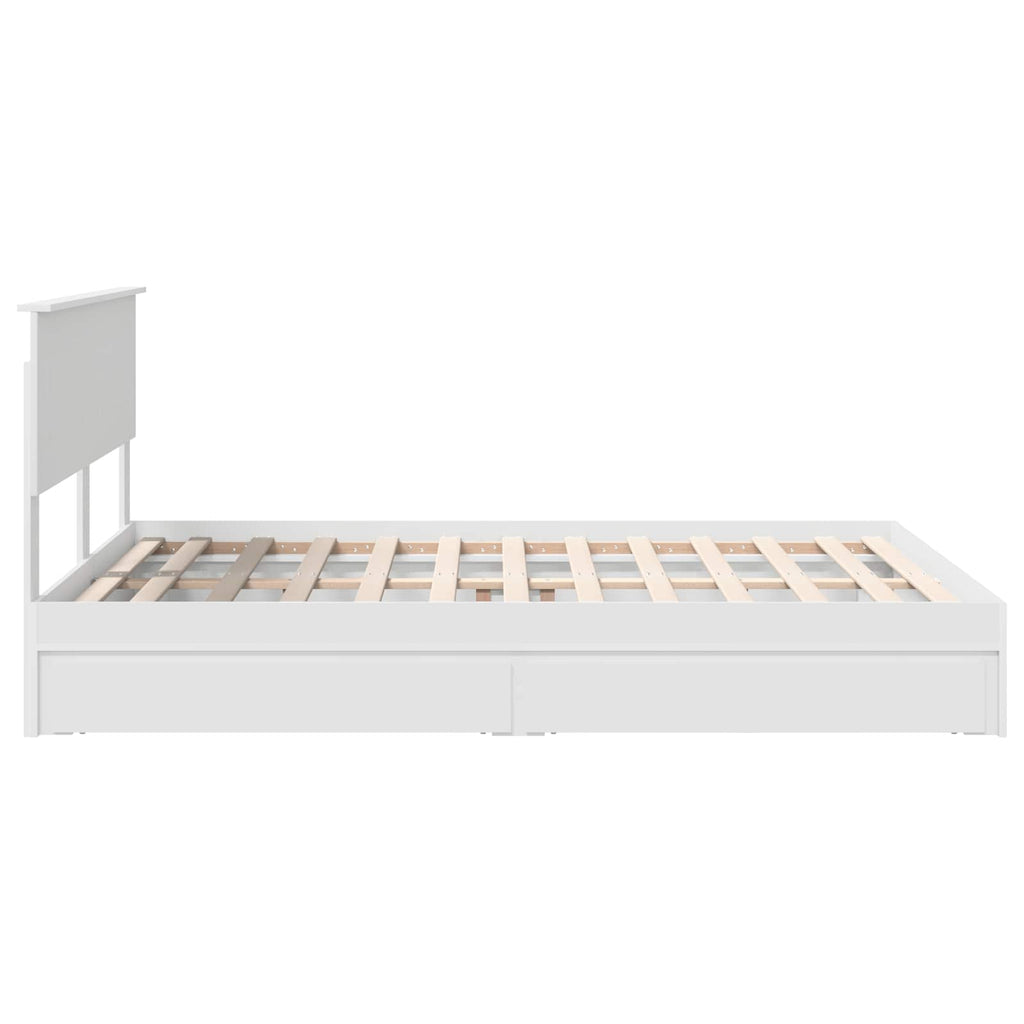 Cama con almacenamiento 140 x 190 cm Madera de ingeniería