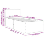 Estructura de cama 120 x 200 cm Madera de ingeniería