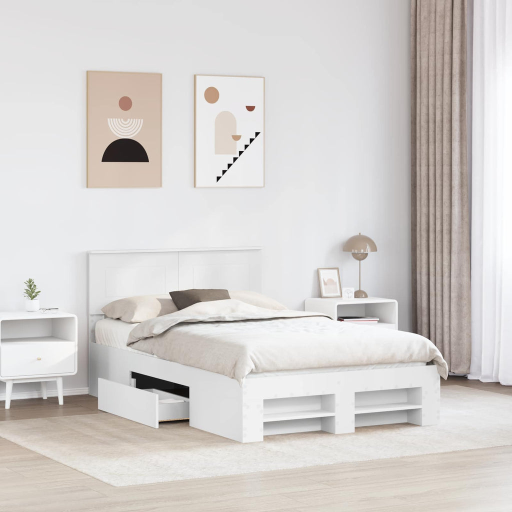 Estructura de cama 137 x 203 cm Madera de ingeniería