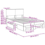 Estructura de cama 137 x 203 cm Madera de ingeniería