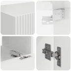 Conjunto de mueble para TV de pared 4 pcs brillante