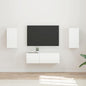 Conjunto de mueble para TV de pared 4 pcs brillante