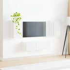 Conjunto de mueble para TV de pared 4 pcs brillante
