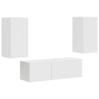 Conjunto de mueble para TV de pared 4 pcs brillante