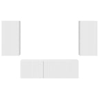 Conjunto de mueble para TV de pared 4 pcs brillante