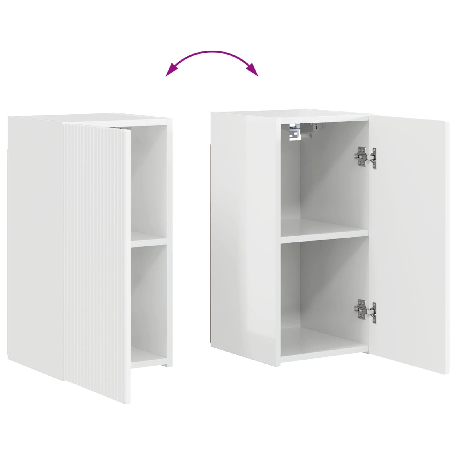 Conjunto de mueble para TV de pared 4 pcs brillante