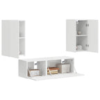 Conjunto de mueble para TV de pared 4 pcs brillante