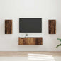 Conjunto de mueble para TV de pared 4 pcs brillante