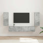 Conjunto de mueble para TV de pared 4 pcs brillante