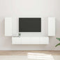 Conjunto de mueble para TV de pared 4 pcs brillante