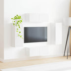 Conjunto de mueble para TV de pared 4 pcs brillante