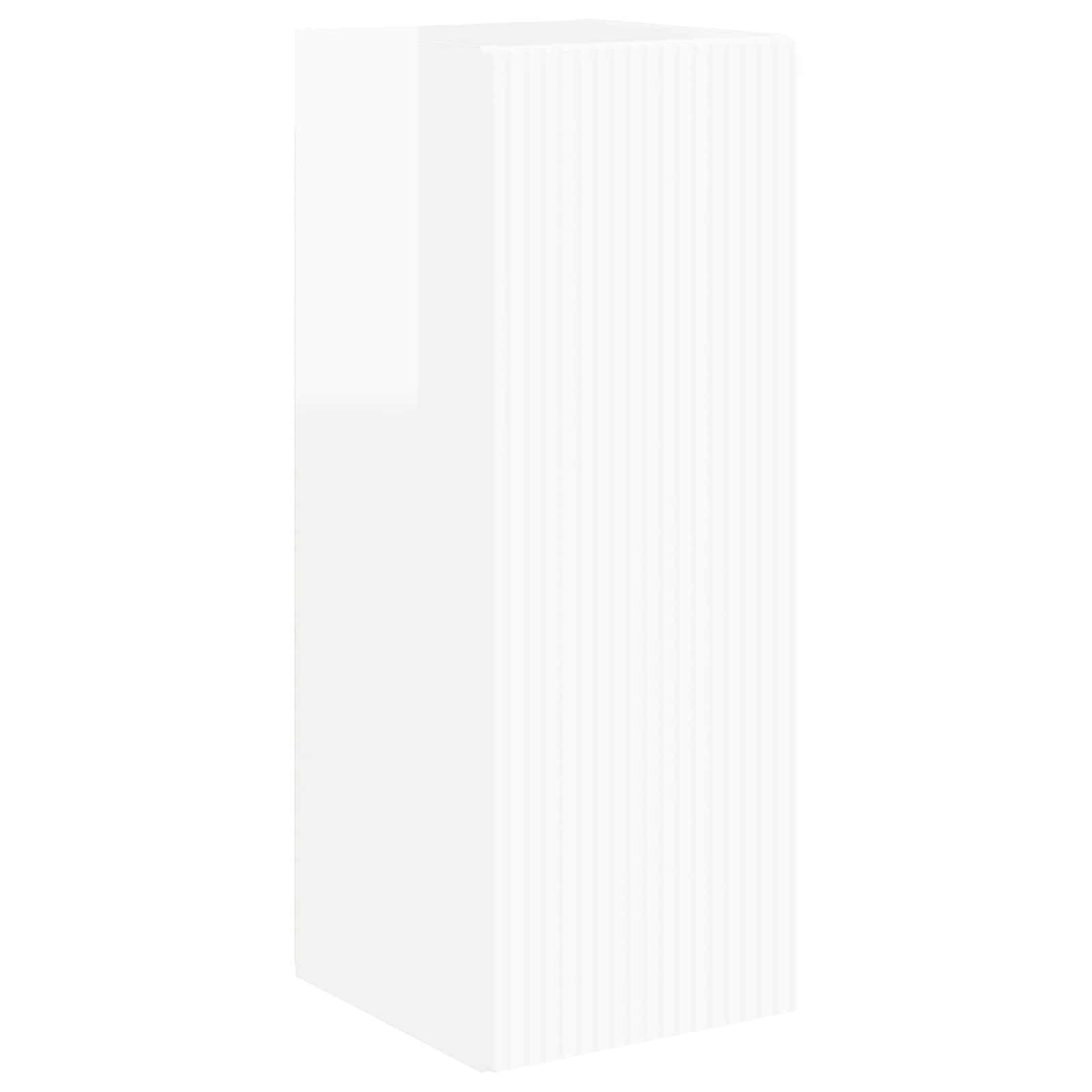 Conjunto de mueble para TV de pared 4 pcs brillante