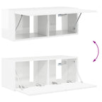 Conjunto de mueble para TV de pared 4 pcs brillante