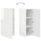 Conjunto de mueble para TV de pared 4 pcs brillante