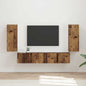 Conjunto de mueble para TV de pared 4 pcs brillante