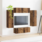 Conjunto de mueble para TV de pared 4 pcs 29,5 x 31 x 100 cm